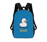 sinyumoney Cute Cartoon Duck Illustration on Blue Mochilas Para Niños Mochila Escolar Mochila Escolar Impresa En 3D Para Niños Estudiantes De Primaria Y Secundaria 17inch