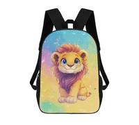 sinyumoney Cute Cartoon Lion Cub Illustration Mochilas Escolares Para Niños Y Niñas, Mochilas Deportivas Informales Para Primaria, Mochilas De Gran Capacidad Para Libros 17inch