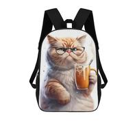 sinyumoney Cute Cat And Espresso Mochilas Infantiles Mochila Escolar Impresa En 3D Para Niños Mochilas De Viaje Bolsas Para Libros Para Niños 17inch Mochila Escolar