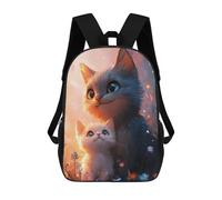 sinyumoney Cute Cat Family Mochila Escolar De Moda Para Estudiantes, Adecuada Para Niños Y Niñas, Mochila Informal Para Viajes Al Aire Libre, Esencial Para El Día A Día 17inch