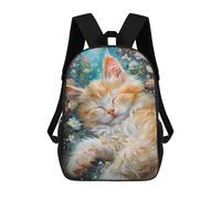 sinyumoney Cute Cat Flower Mochila De Peluche Con Dibujos Animados, Mochila 3D Para Niños, Bolsa Escolar, Idea De Regalo De Cumpleaños Para Niños Y Niñas 17inch