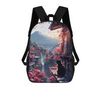 sinyumoney Cute Cat Serenity Scenery Mochila Escolar, Mochila Informal, Mochila De Día, Mochila Escolar, De Trabajo, De Viaje Para Niñas, Adolescentes 17inch