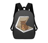 sinyumoney Cute Cat Stealing Pizza Mochila Infantil De Moda Divertida Mochila Escolar Para Niños Y Adolescentes Con Impresión 3D Para Niños 17inch