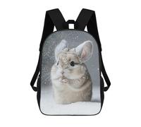 sinyumoney Cute Chinchilla in Snow Mochila Escolar Mochila Para Niños Impresa En 3D Mochilas Infantiles Para Niños Y Niñas Mochilas Escolares Mochilas De Viaje Para Niños 17inch