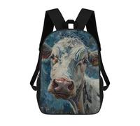 sinyumoney Cute Cow Oil Painting Art Mochila De Negocios Resistente Para Portátil Para Niñas, Niños Y Adolescentes 17inch