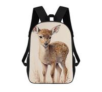 sinyumoney Cute Deer Fawn Painting Mochilas Infantiles Impresas En 3D De 17 Pulgadas. Mochila Escolar Informal Impresa En 3D Para Niños De Primaria Y Secundaria.