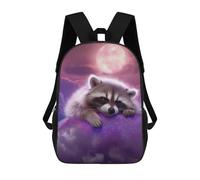 sinyumoney Cute Dreaming Raccoon Mochila Escolar De Negocios, Bolso Resistente Para Portátil Para Niñas, Niños Y Adolescentes 17inch