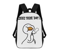sinyumoney Cute Duck Smoking Mochila Escolar Infantil Impresa En 3D 17inch Mochilas Escolares Para Niños, Estilo Casual Y Moderno, Mochilas De Viaje De Alta Capacidad