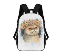 sinyumoney Cute Exotic Shorthair Cat Mochila Escolar Grande Resistente Al Agua Para Portátil Para Niños/niñas/adolescentes 17inch