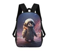 sinyumoney Cute Explorer Penguin Snow Mochila Escolar Para Niños Y Niñas, Mochila Informal De Viaje, Mochila De Gran Capacidad Para El Día A Día 17inch
