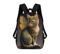 sinyumoney Cute Fantasy Butterfly Cat Mochila Escolar Secundaria Informal Para Viajes - Perfecta Para Viajes, Trabajo Y Uso Diario 17inch