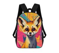 sinyumoney Cute Fennec Fox Pop Art Mochila Escolar Infantil De Moda Informal Mochilas Infantiles Impresas En 3D Mochila Grande Para Niño 17inch