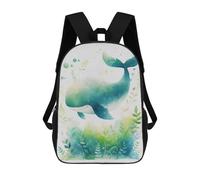 sinyumoney Cute Flying Whale Mochilas Para Niños Mochila Escolar De Moda Mochila Escolar Impresa En 3D Para Niños Estudiantes De Primaria Y Secundaria 17inch