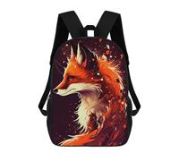 sinyumoney Cute Fox Animal Cartoon Mochila Escolar Resistente Al Agua Para Computadora, Ideal Para Campus, Actividades Al Aire Libre, Viajes Y Deportes 17inch