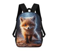 sinyumoney Cute Fox in Forest Mochila Escolar De 17 Pulgadas Para Adolescentes, Con Estampado 3D, Ajustable Y Con Bolsillos, Ideal Para Niños, Niñas Y Estudiantes.