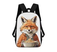 sinyumoney Cute Fox Ramen Japan Mochila Escolar Impresa En 3D 17inch Mochila Escolar Infantil Mochilas De Viaje Mochila Informal De Moda Para Niños Y Estudiantes