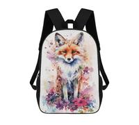 sinyumoney Cute Fuchs Watercolor Art Mochilas Infantiles Mochila Escolar Impresa En 3D Para Niños Mochilas De Viaje Bolsas Para Libros Para Niños 17inch Mochila Escolar