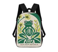 sinyumoney Cute Funny Frog Art Mochila De Viaje Resistente Al Agua, Mochila Para Computadora Portátil Para Campus, Viajes Al Aire Libre Y Deportes 17inch