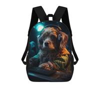 sinyumoney Cute Gamer Dog Mochila Escolar Mochila Para Niñas Y Niños Mochilas De Gran Capacidad Mochilas Ligeras Para Niños Y Estudiantes 17inch
