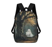 sinyumoney Cute Ghost on Swing Mochila Escolar Impresa En 3D Para Niños, Mochila Escolar Informal De Moda Para Viajes Para Niños Y Estudiantes 17inch
