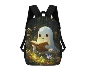 sinyumoney Cute Ghost Reading Mochilas Para Niños Mochila Escolar Mochila Escolar Impresa En 3D Para Niños Estudiantes De Primaria Y Secundaria 17inch