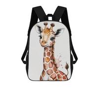 sinyumoney Cute Giraffe Watercolor Illustration Mochila Infantil Para Niñas, Mochila Escolar 3D, Mochila Para Niños Pequeños, Mochila Informal De Día, Mochila Escolar De Moda 17inch