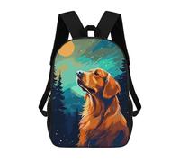 sinyumoney Cute Golden Dog Pixel Art Mochila Escolar Grande Resistente Al Agua Para Portátil Para Niñas, Niños Y Adolescentes 17inch