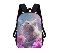 sinyumoney Cute Gray Kitten Mochila Infantil, Mochila Escolar Para Niños Y Adolescentes, Mochila De Viaje, Mochila Escolar, Mochila Para Libros 17inch