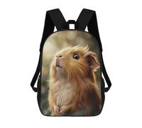 sinyumoney Cute Guinea Pig Portrait Mochila Infantil Para Niñas Y Niños, Mochila De Día, Escuela Primaria, Perfecta Para La Vuelta Al Cole O Educación Física, Regalos Y Viajes 17inch