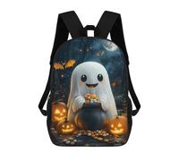 sinyumoney Cute Halloween Ghost Mochila Escolar, Mochila De Viaje Resistente Al Agua, Mochila Para Computadora Para Niñas, Niños Y Adolescentes 17inch
