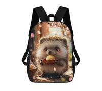 sinyumoney Cute Hedgehog with Golden Treat Mochila Escolar Resistente Al Agua, Mochila De Viaje, Bolsa Para Computadora Para La Escuela/trabajo/viajes 17inch