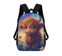 sinyumoney Cute Highland Cow Art Print Mochila Escolar Infantil Impresa En 3D Para Niños, Mochila De Viaje De Alta Capacidad, Mochilas Para Libros De 17 Pulgadas Para Niños