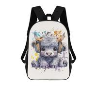 sinyumoney Cute Highland Cow Music Gamer Mochila Mochila Informal Para El Día A Día, Para La Escuela, El Trabajo Y Los Viajes Para Hombres, Mujeres Y Adolescentes 17inch