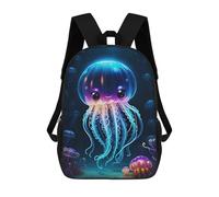 sinyumoney Cute Jellyfish Deep Sea Mochila Escolar Para Niños Mochila Escolar Impresa En 3D Mochila Escolar De Moda Para Niños De Primaria Y Secundaria 17inch