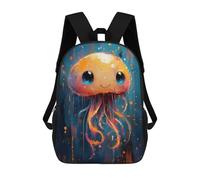 sinyumoney Cute Jellyfish Painting Mochila Mochila Informal Mochila De Día Escuela Trabajo Viajes Bolsa Para Hombres/Mujeres 17inch