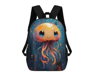 sinyumoney Cute Jellyfish Painting Mochila Mochila Informal Mochila De Día Escuela Trabajo Viajes Bolsa Para Hombres/Mujeres 17inch
