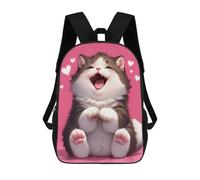 sinyumoney Cute Joyful Kitten Mochila Escolar Resistente Al Agua, Mochila Escolar De Negocios Para Niños/niñas/adolescentes 17inch
