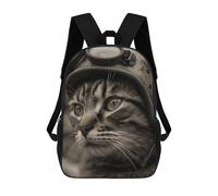 sinyumoney Cute Kitten at Arms WW2 Mochila Escolar Impresa En 3D Para Niños Y Niñas, Mochila Para Portátil Para Niños/estudiantes/adultos 17inch