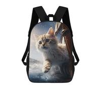 sinyumoney Cute Kitten Boat Trip Sea Mochila Escolar Resistente Al Agua, Mochila De Viaje, Bolsa Para Computadora Para La Escuela/trabajo/viajes 17inch