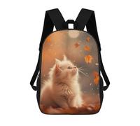 sinyumoney Cute Kitten in Autumn Leaves Mochila Escolar Ligera Para Aeropuerto, Estudiantes Universitarios, Mochila Para Hombres, Mujeres Y Adolescentes 17inch