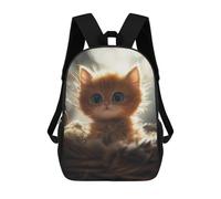 sinyumoney Cute Kitten in Basket Mochilas Infantiles Mochila Escolar Impresa En 3D Para Niños Mochilas De Viaje Bolsas Para Libros Para Niños 17inch Mochila Escolar