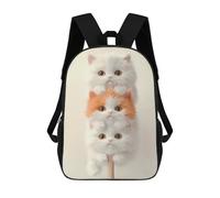 sinyumoney Cute Kitten Stack Mochilas De Moda Impresas En 3D 17inch Mochila Escolar Informal Para Niños De Primaria Y Secundaria