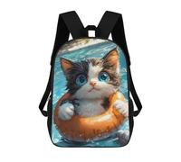 sinyumoney Cute Kitten Swimming Mochila De Día Mochila De Negocios Mochila Impermeable Para Libros Para Hombres/mujeres 17inch