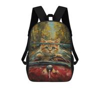 sinyumoney Cute Kitty Cabriolet Car Mochila Escolar, De Negocios, Para Portátil, Unisex, Informal, Para Niñas, Niños Y Adolescentes 17inch