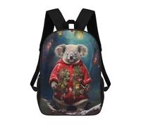sinyumoney Cute Koala Xmas Mochila Escolar Para Niños Y Niñas, Mochila Informal De Viaje, Mochila De Gran Capacidad Para El Día A Día 17inch