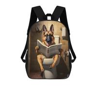 sinyumoney Cute Labrador Dog in Toile Mochila Escolar Para Niñas 17inch Mochila Informal Ligera Para Niños Y Niñas, Ideal Para Estudiantes De Secundaria