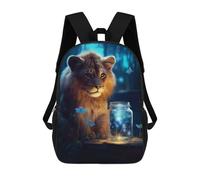 sinyumoney Cute Lion Luminous Glow Mochila Escolar Para Niños Y Niñas, Mochila Informal De Viaje, Mochila De Gran Capacidad Para El Día A Día 17inch