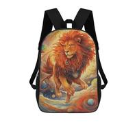 sinyumoney Cute Lion Mochila Escolar De Moda Para Estudiantes, Adecuada Para Niños Y Niñas, Mochila Informal Para Viajes Al Aire Libre, Esencial Para El Día A Día 17inch
