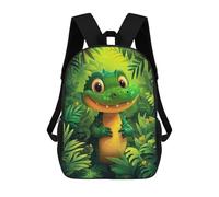 sinyumoney Cute Little Alligator Mochilas Infantiles Impresas En 3D De 17 Pulgadas. Mochila Escolar Informal Impresa En 3D Para Niños De Primaria Y Secundaria.