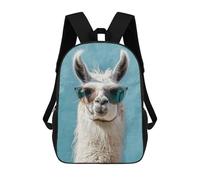 sinyumoney Cute Llama Art Mochila Escolar Impresa En 3D 17inch Mochila Escolar Infantil Mochilas De Viaje Mochila Informal De Moda Para Niños Y Estudiantes
